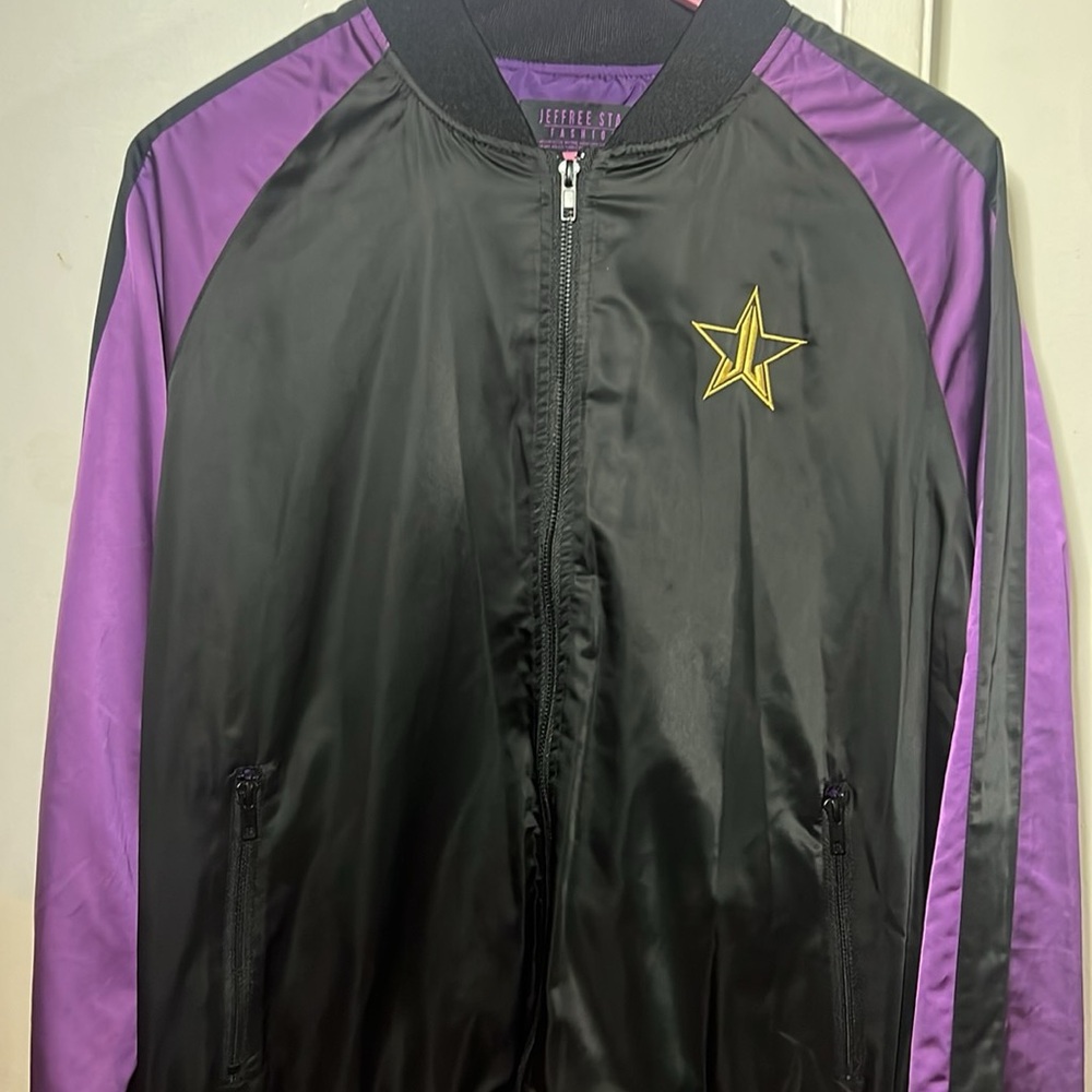 Jeffree Star Black and Purple Fashion Jacket